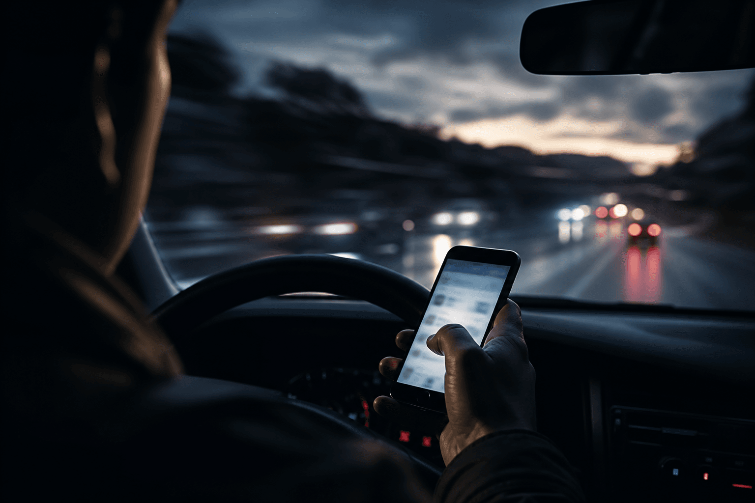 Orlando distracted driving accident lawyer reviewing a crash caused by a texting driver